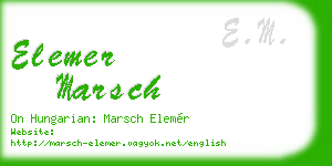 elemer marsch business card